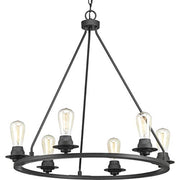 Progress P400015-143 Debut Collection Six-Light Graphite Farmhouse Chandelier Light Alternate Image.jpg