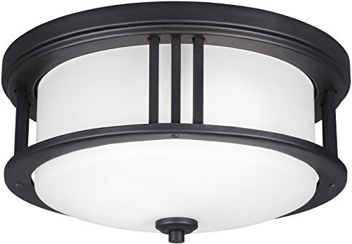 Generation Lighting 7847902-12 Crowell Two Light Outdoor Flush Mount, Black Alternate Image.jpg