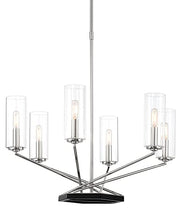 Minka-Lavery 2495-572 Highland Crossing Six Light Chandelier, Coal w/Polished Nickel Highlights Alternate Image.jpg