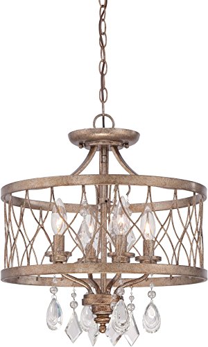 Minka-Lavery 4403-581 West Liberty Four Light Mini Chandelier (Convertible To Semi Flush), Olympus Gold Alternate Image 4.jpg