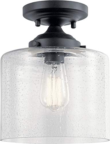 Kichler 44033BK Winslow One Light Semi Flush Mount, Black Alternate Image 2.jpg