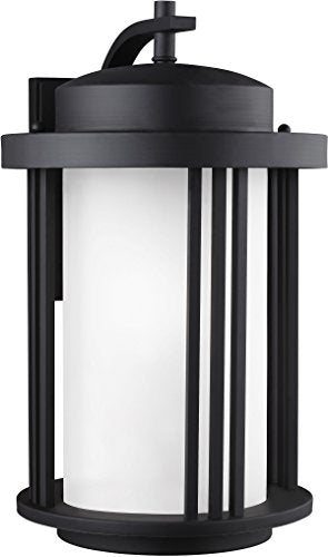 Generation Lighting 8847901-12 Crowell One Light Outdoor Wall Lantern, Black Alternate Image.jpg