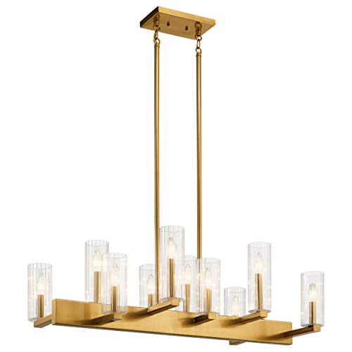 Kichler 44316FXG Cleara Ten Light Linear Chandelier, Fox Gold Alternate Image.jpg