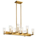 Kichler 44316FXG Cleara Ten Light Linear Chandelier, Fox Gold Alternate Image.jpg