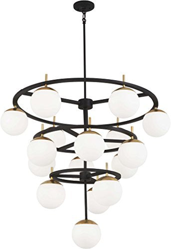 George Kovacs P1359-618 Alluria 16 Light Chandelier, Weathered Black W/Autumn Gold Alternate Image.jpg