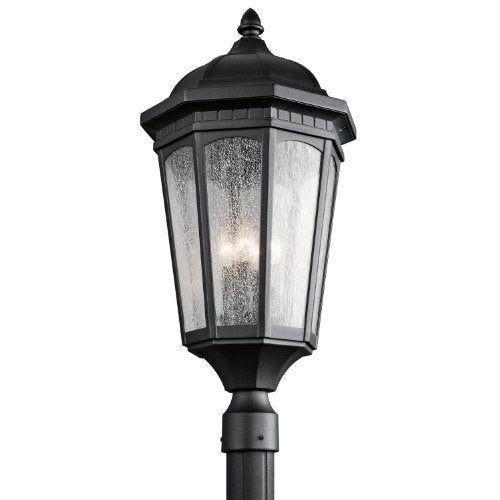 Kichler 9533BKT Courtyard Three Light Outdoor Post Mount, Textured Black Alternate Image.jpg