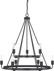Capital Lighting 420091MB Tanner Nine Light Chandelier, Matte Black Alternate Image.jpg