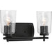 Progress P300155-031 Adley Collection Two-Light Matte Black Clear Glass New Traditional Bath Vanity Light Alternate Image.jpg