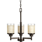 Progress P4458-20 Alexa Collection Three-Light Antique Bronze Etched Umber Linen With Clear Edge Glass Modern Chandelier Light Alternate Image.jpg