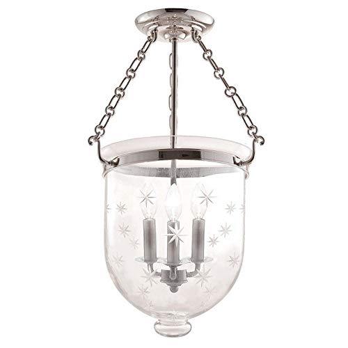 Hudson Valley 253-PN-C3 Hampton Three Light Semi Flush Mount, Polished Nickel Alternate Image.jpg