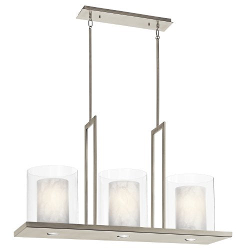 Kichler 42548CLP Triad Three Light Linear Chandelier, Classic Pewter Alternate Image.jpg