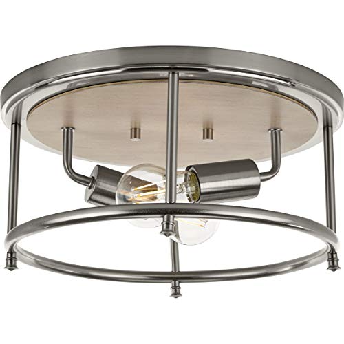 Progress P350151-009 Durrell Collection Two-Light Brushed Nickel 13" Flush Mount Alternate Image.jpg