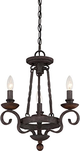 Quoizel NBE5303RK Noble Three Light Chandelier, Rustic Black Alternate Image.jpg