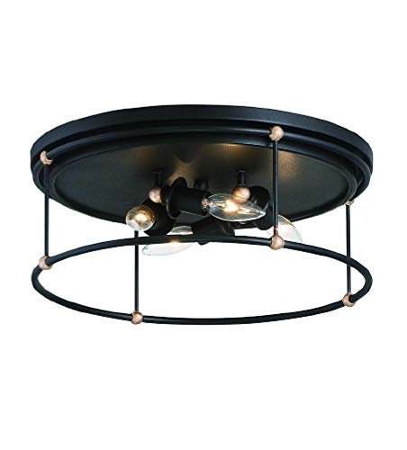 Minka-Lavery 1040-677 Westchester County Four Light Flush Mount, Sand Coal With Skyline Gold Leaf Alternate Image.jpg