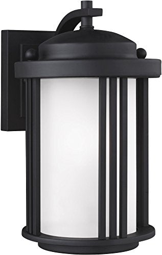 Generation Lighting 8547901DEN3-12 Crowell One Light Outdoor Wall Lantern, Black Alternate Image.jpg