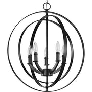 Progress P3841-31 Equinox Collection Black Five-Light Sphere Pendant Alternate Image.jpg