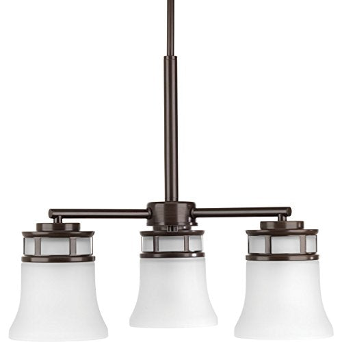 Progress P4612-20 Cascadia Collection Three-Light Antique Bronze Etched Glass Coastal Chandelier Light Alternate Image.jpg