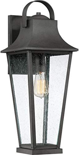 Quoizel GLV8408MB Galveston One Light Outdoor Wall Lantern, Mottled Black Alternate Image 4.jpg