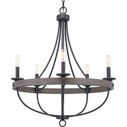 Progress P400158-143 Gulliver Collection Five-Light Graphite Coastal Chandelier Light Alternate Image.jpg