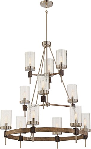 Minka-Lavery 4641-106 Bridlewood 12 Light Chandelier, Stone Grey W/Brushed Nickel Alternate Image.jpg