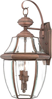 Quoizel NY8317AC Newbury Two Light Outdoor Wall Lantern, Aged Copper Alternate Image.jpg