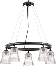 Minka-Lavery 2736-709 Graham Avenue Five Light Chandelier, Smoked Iron And Brushed Nickel Alternate Image.jpg