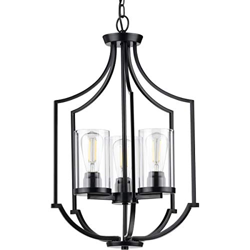 Progress P500209-031 Lassiter Collection Three-Light Matte Black Foyer Alternate Image.jpg