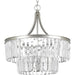 Progress P5321-134 Glimmer Collection Five-Light Silver Ridge Clear Glass Luxe Pendant Light Alternate Image.jpg