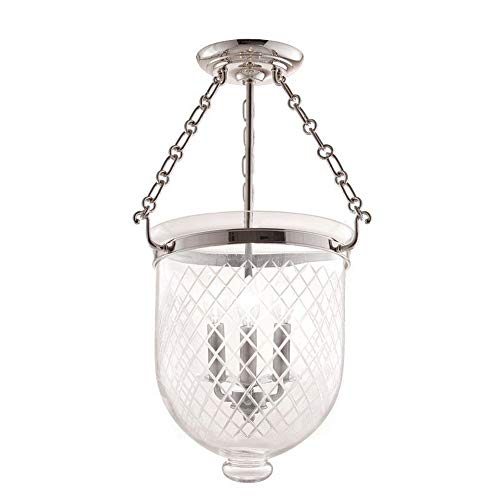 Hudson Valley 253-PN-C2 Hampton Three Light Semi Flush Mount, Polished Nickel Alternate Image.jpg