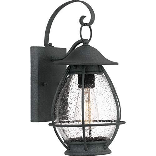 Quoizel BST8411MB Boston One Light Outdoor Wall Lantern, Mottled Black Alternate Image 4.jpg
