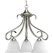 Progress P4405-09 Torino Collection Three-Light Brushed Nickel Etched Glass Transitional Chandelier Light Alternate Image.jpg
