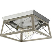 Progress P350039-141 Briarwood Collection Two-Light Galvanized and Bleached Oak Farmhouse Style Flush Mount Ceiling Light Alternate Image.jpg