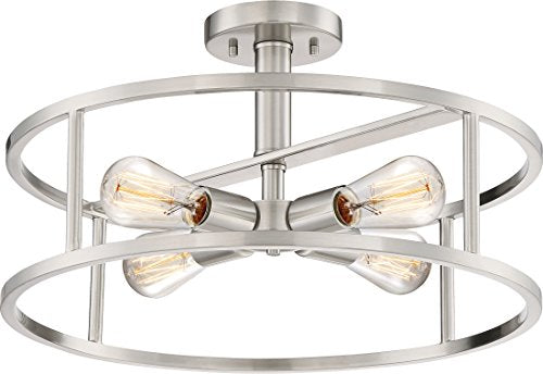 Quoizel NHR1718BN New Harbor Four Light Semi-Flush Mount, Brushed Nickel Alternate Image.jpg