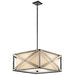 Kichler 43776AVI Cahoon Four Light Pendant/Semi Flush Mount, Anvil Iron Alternate Image.jpg