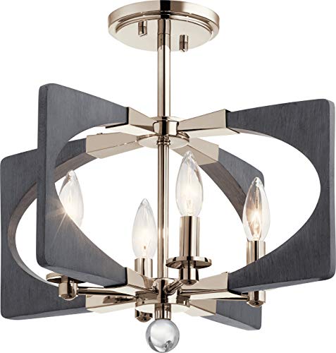 Kichler 44363DWG Alscar Four Light Semi Flush Mount, Driftwood Grey Alternate Image.jpg