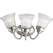 Progress P3289-09 Fluted Glass Collection Three-Light Brushed Nickel Clear Prismatic Glass Traditional Bath Vanity Light Alternate Image.jpg