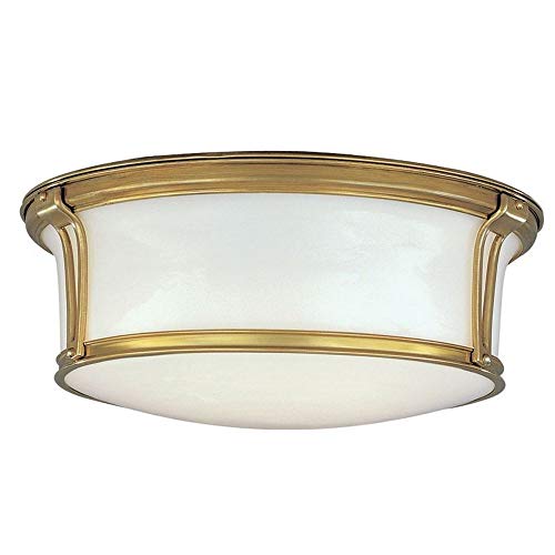 Hudson Valley 6513-AGB Newport Two Light Flush Mount, Aged Brass Alternate Image.jpg