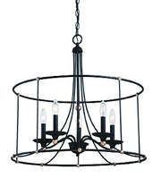 Minka-Lavery 1047-677 Westchester County Five Light Chandelier, Sand Coal With Skyline Gold Leaf Alternate Image.jpg