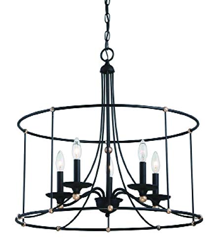 Minka-Lavery 1047-677 Westchester County Five Light Chandelier, Sand Coal With Skyline Gold Leaf Alternate Image.jpg