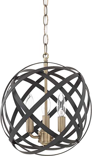 Capital Lighting 4233AB Axis Three Light Pendant, Aged Brass and Black Alternate Image.jpg