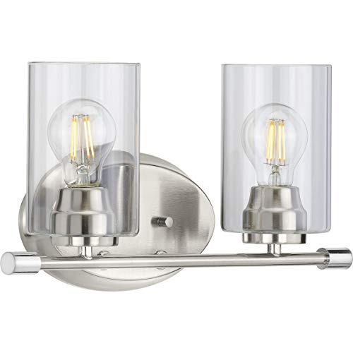 Progress P300277-009 Riley Collection Two-Light Brushed Nickel Clear Glass Modern Bath Vanity Light Alternate Image.jpg