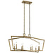 Kichler 43494NBR Abbotswell Eight Light Linear Chandelier, Natural Brass Alternate Image.jpg