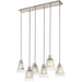 Kichler 43628NI Evie Six Light Linear Chandelier, Brushed Nickel Alternate Image.jpg