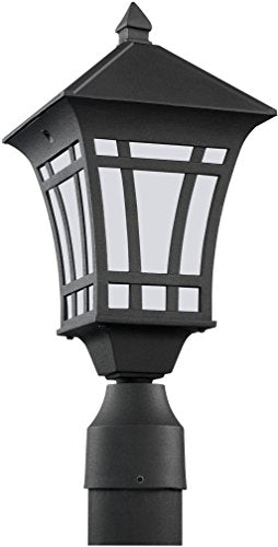 Generation Lighting 89231EN3-12 Herrington One Light Outdoor Post Lantern, Black Alternate Image.jpg