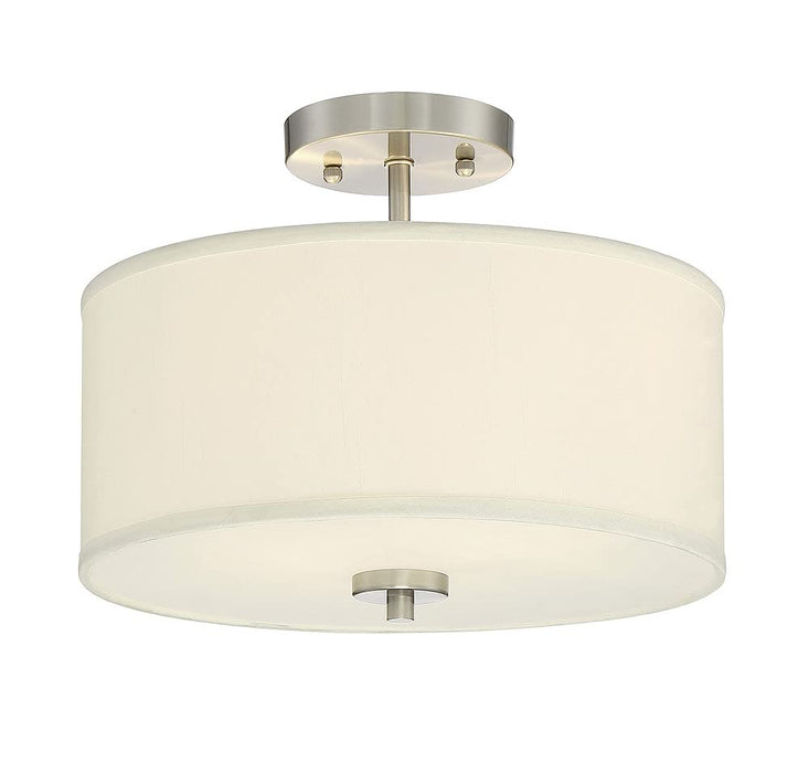 Shoppers Lighting SH60008BN Charlotte Two Light Semi-Flush Mount, Brushed Nickel Alternate Image 3.jpg