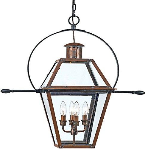 Quoizel RO1914AC Rue De Royal Four Light Outdoor Hanging Lantern, Aged Copper Alternate Image 3.jpg