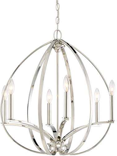 Minka-Lavery 4986-613 Tilbury Six Light Chandelier, Polished Nickel Alternate Image.jpg