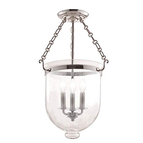 Hudson Valley 253-PN-C1 Hampton Three Light Semi Flush Mount, Polished Nickel Alternate Image.jpg