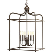 Progress P500037-020 Assembly Hall Collection Six-Light Antique Bronze Coastal Pendant Light Alternate Image.jpg
