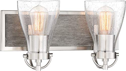 Minka-Lavery 3342-098 Garrison Two Light Bath, Brushed Nickel W/Shale Wood Alternate Image.jpg